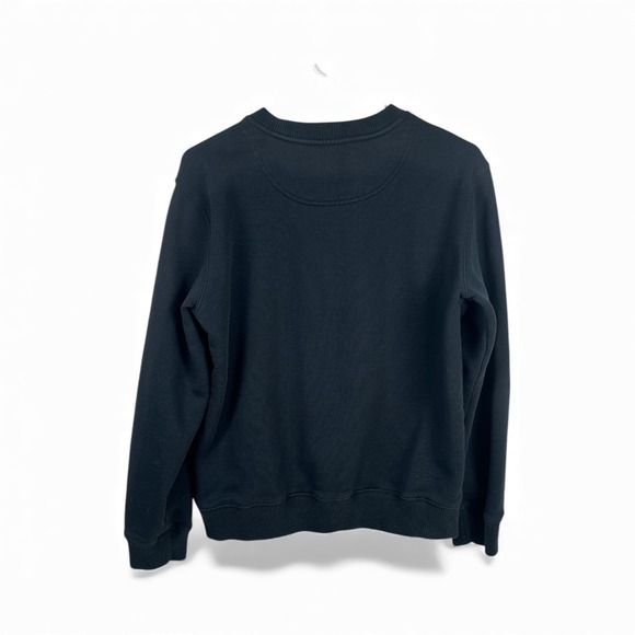 Coach Womens Black Long Sleeve Crewneck Sweatshirt Black Floral Logo Size Medium - Picture 2 of 5